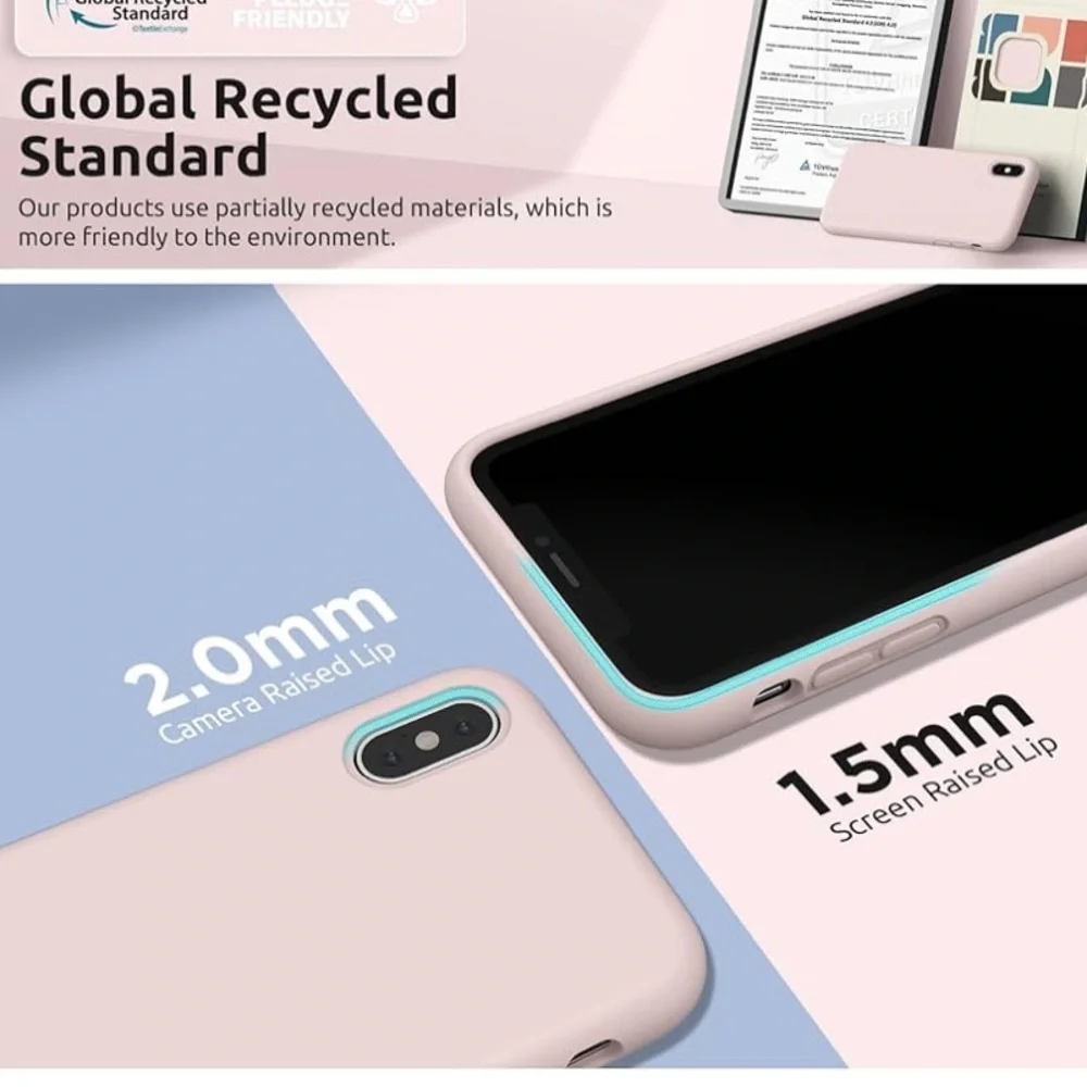 SURPHY Liquid Silicone Case iPhone X Pink Sand